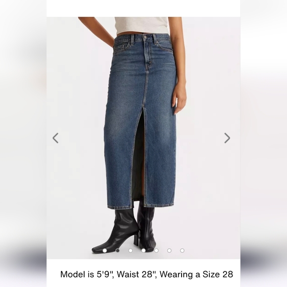 Levi's ANKLE COLUMN SKIRT Size 28 - Picture 2 of 6
